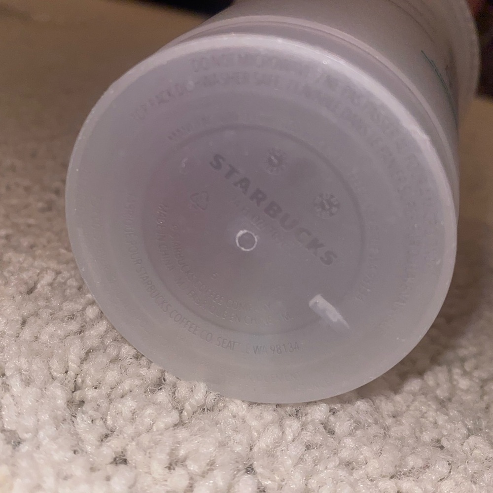 Taylor Swift Original Starbucks Frosted Tumbler with Red Logo and Striped Straw - Picture 2 of 2